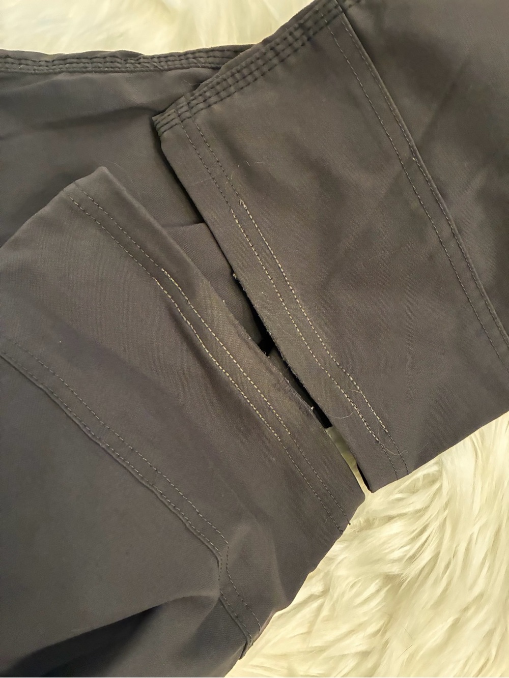 PrAna ORIGINAL Stretch Zion Pant Snap Roll Up Med x 32 1/2” Charcoal Gray Hiking - Picture 13 of 16